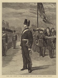 Príncipe Louis Napoleon perfurando seus colegas cadetes na academia militar, Woolwich